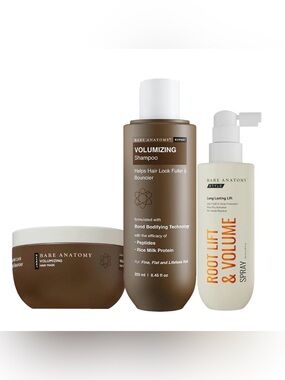 NIB Bare Anatomy Volumizing Shampoo, Hair Mask & Root Lift Spray